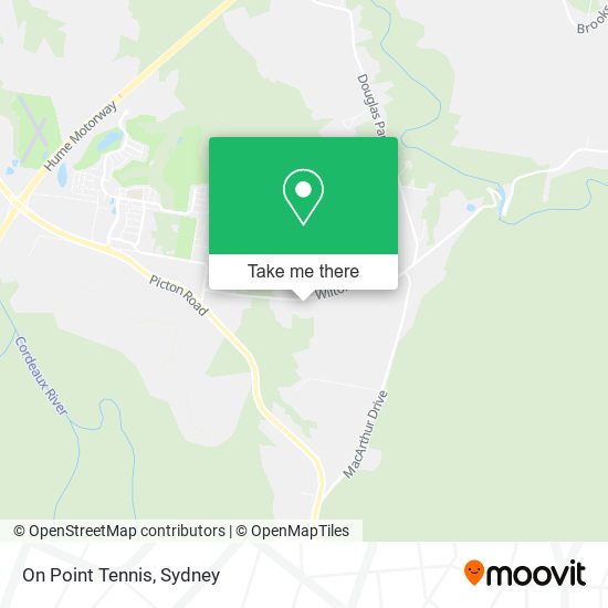 On Point Tennis map