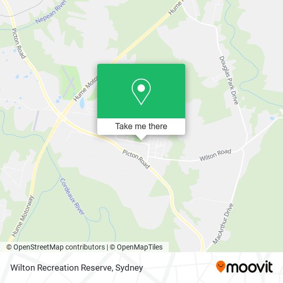 Wilton Recreation Reserve map