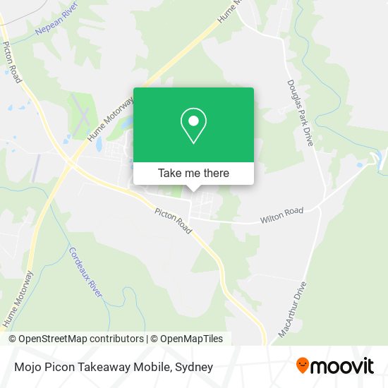 Mojo Picon Takeaway Mobile map