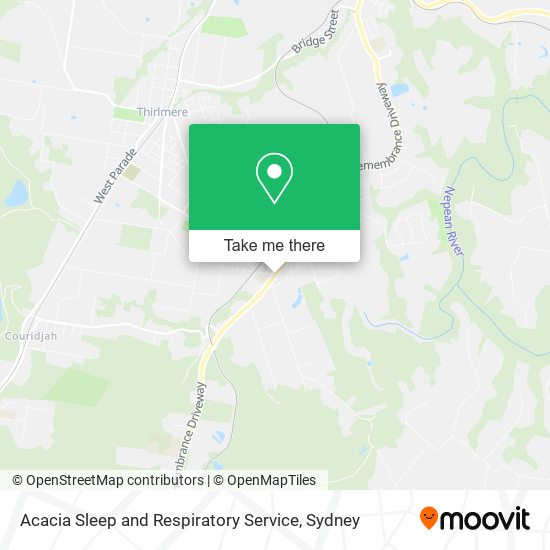 Acacia Sleep and Respiratory Service map
