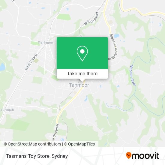 Tasmans Toy Store map