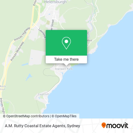 A.M. Rutty Coastal Estate Agents map