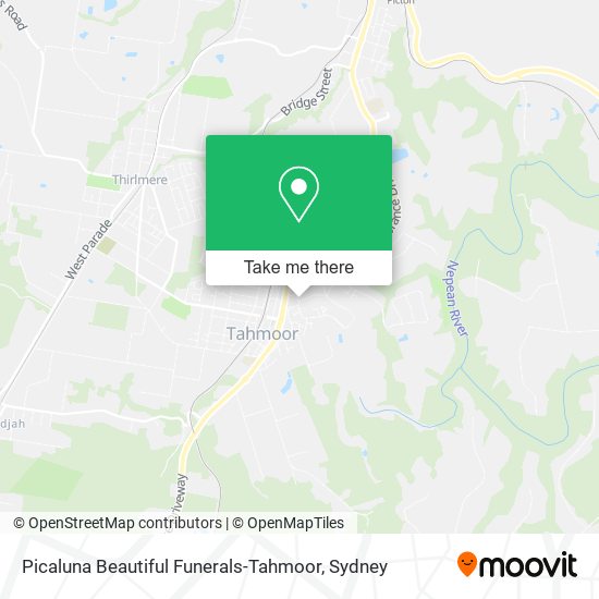 Picaluna Beautiful Funerals-Tahmoor map