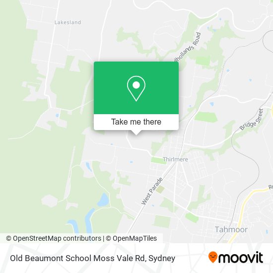 Old Beaumont School Moss Vale Rd map