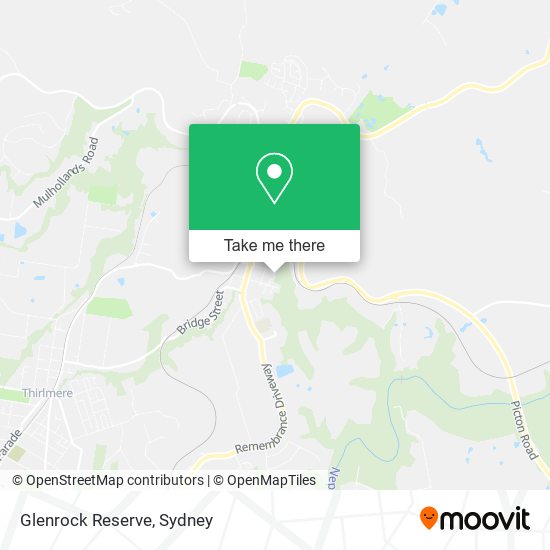 Mapa Glenrock Reserve