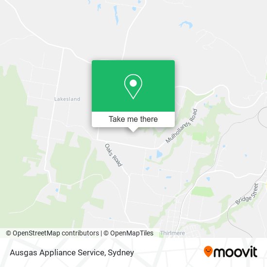Ausgas Appliance Service map