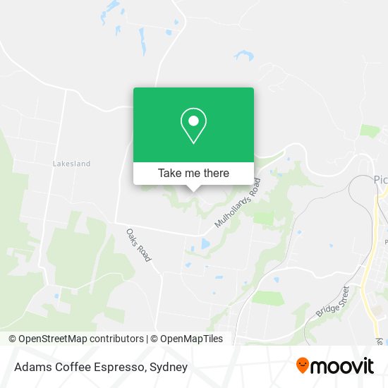 Adams Coffee Espresso map