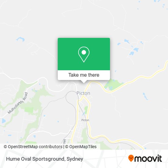 Mapa Hume Oval Sportsground