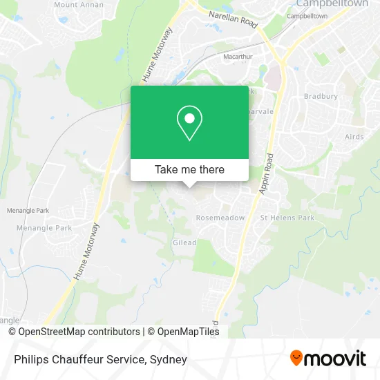 Philips Chauffeur Service map