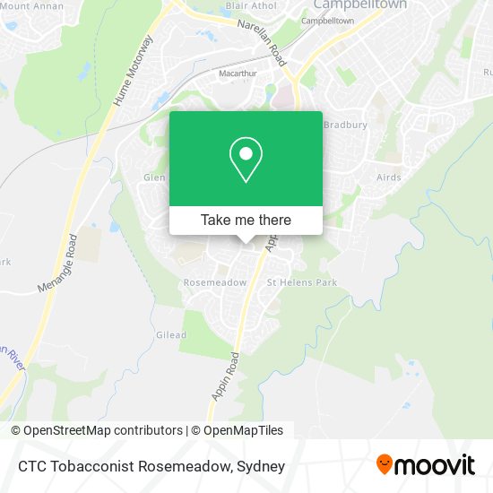 CTC Tobacconist Rosemeadow map