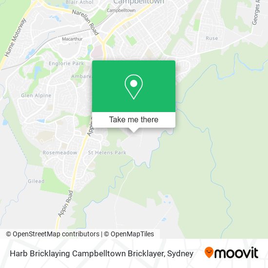 Harb Bricklaying Campbelltown Bricklayer map