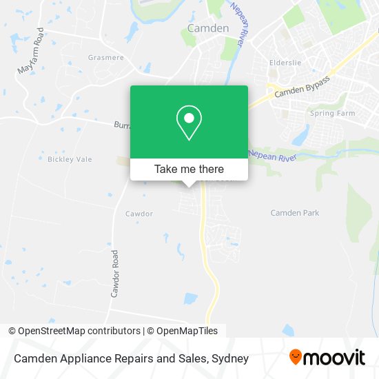 Camden Appliance Repairs and Sales map