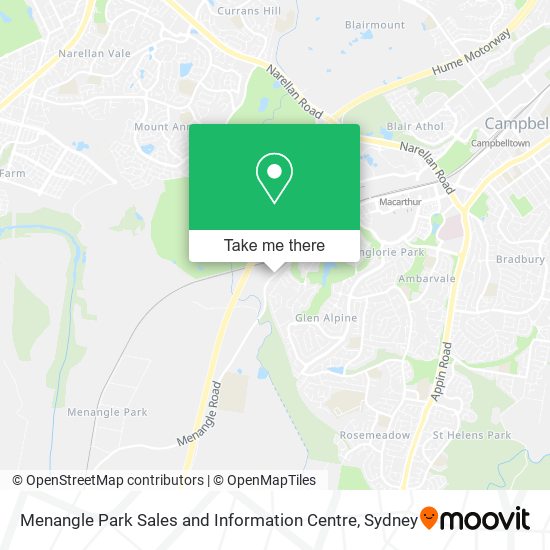 Menangle Park Sales and Information Centre map