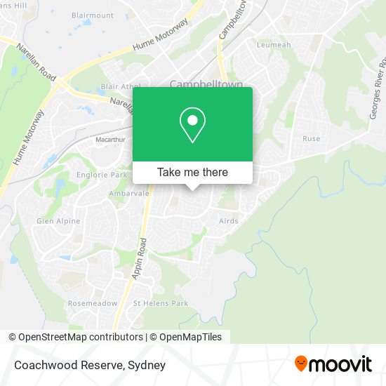 Mapa Coachwood Reserve