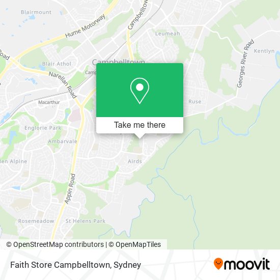 Faith Store Campbelltown map