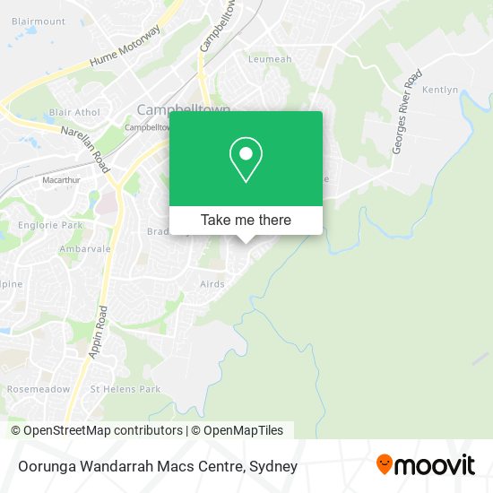 Oorunga Wandarrah Macs Centre map