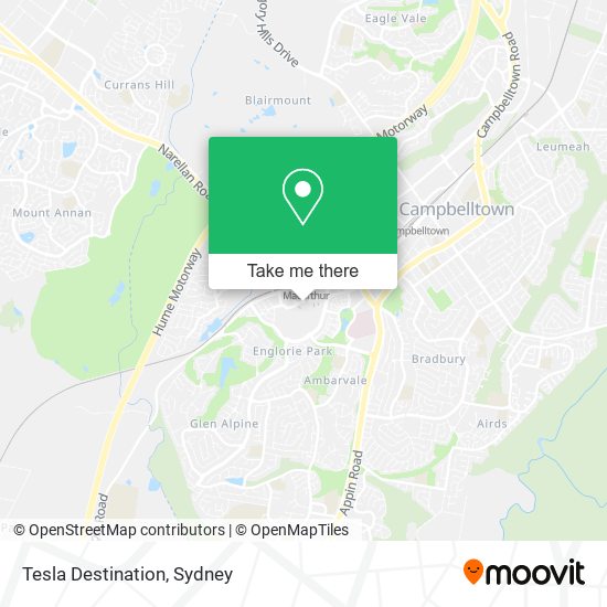 Tesla Destination map