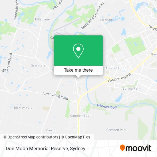 Don Moon Memorial Reserve map