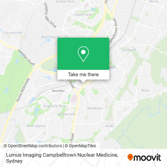 Lumus Imaging Campbelltown Nuclear Medicine map