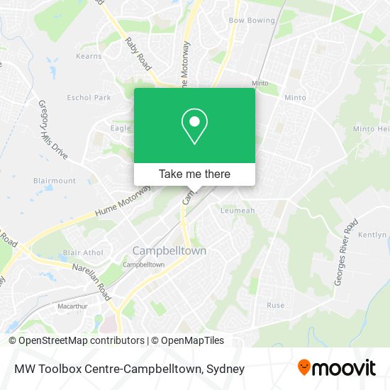 MW Toolbox Centre-Campbelltown map