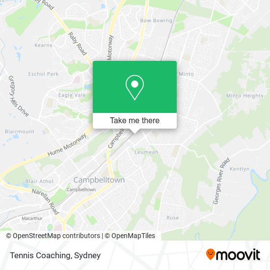 Tennis Coaching map