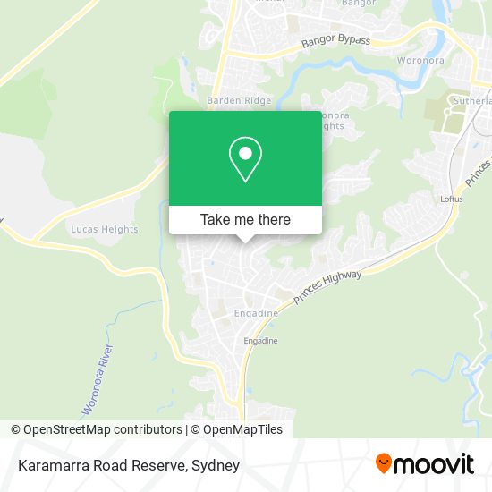 Mapa Karamarra Road Reserve