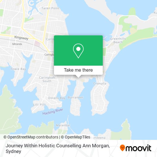 Journey Within Holistic Counselling Ann Morgan map