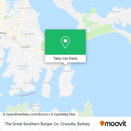 The Great Southern Burger Co. Cronulla map