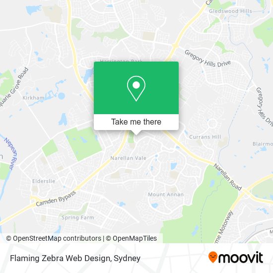 Flaming Zebra Web Design map