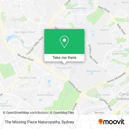The Missing Piece Naturopathy map