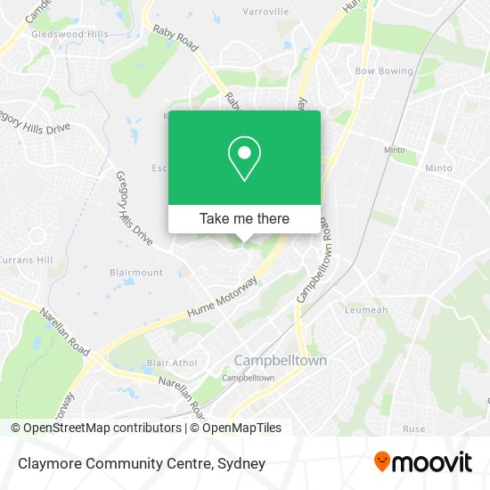 Claymore Community Centre map