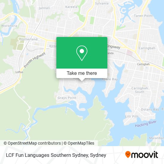 Mapa LCF Fun Languages Southern Sydney