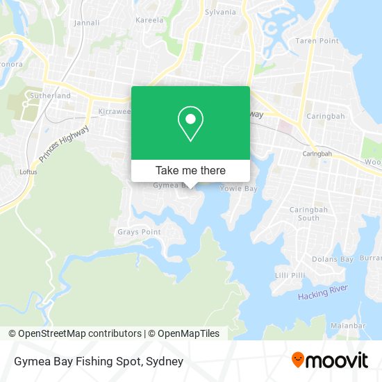 Gymea Bay Fishing Spot map