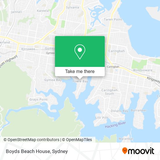 Mapa Boyds Beach House