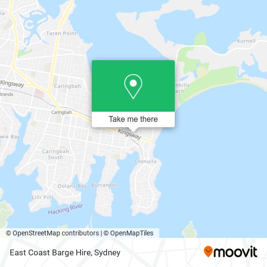 Mapa East Coast Barge Hire