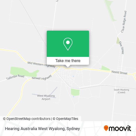 Hearing Australia West Wyalong map