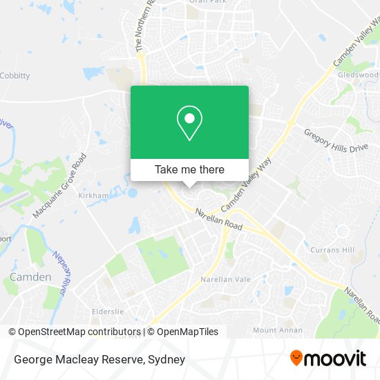 George Macleay Reserve map