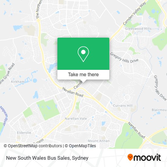 Mapa New South Wales Bus Sales