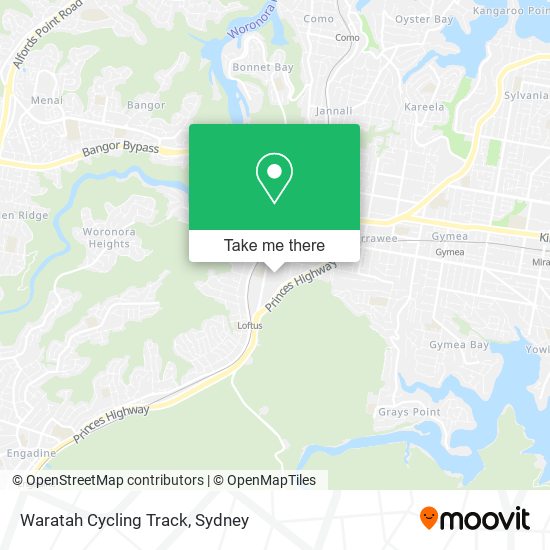 Waratah Cycling Track map
