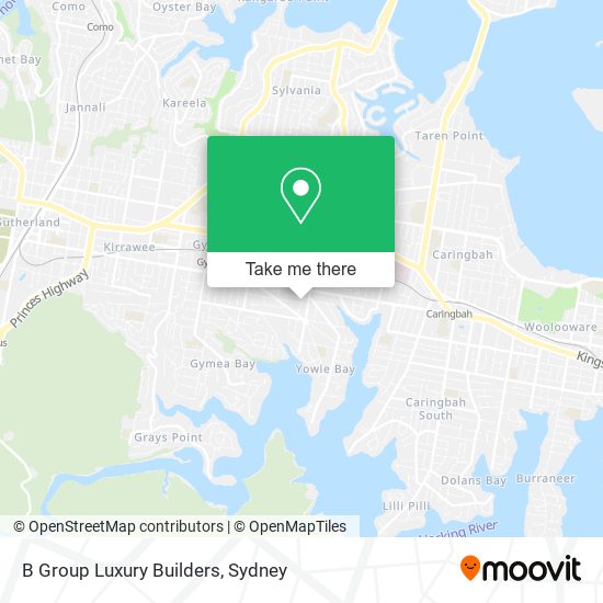 B Group Luxury Builders map