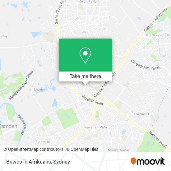 Bewus in Afrikaans map