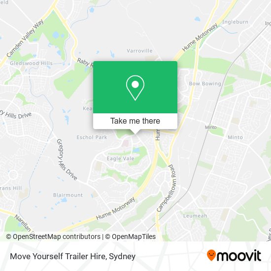 Mapa Move Yourself Trailer Hire