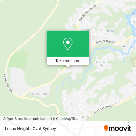 Mapa Lucas Heights Oval