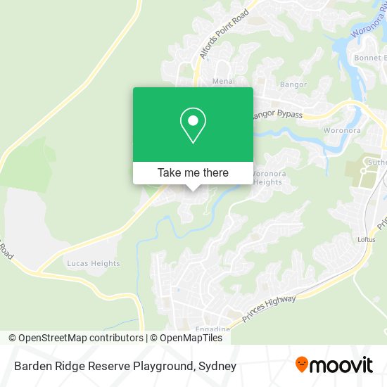 Mapa Barden Ridge Reserve Playground