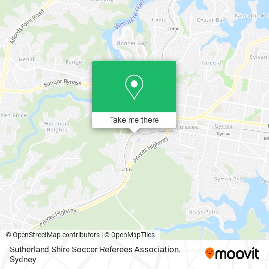 Mapa Sutherland Shire Soccer Referees Association