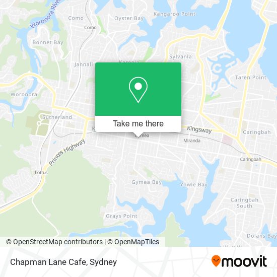 Chapman Lane Cafe map