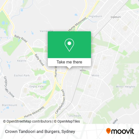 Crown Tandoori and Burgers map