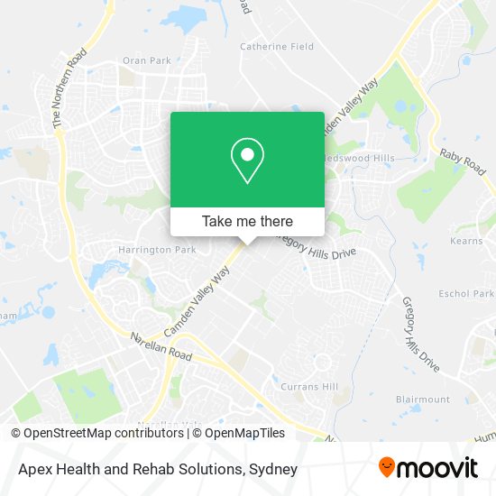 Apex Health and Rehab Solutions map