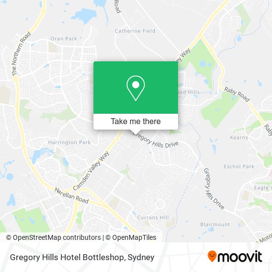 Gregory Hills Hotel Bottleshop map