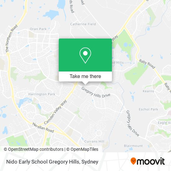 Nido Early School Gregory Hills map